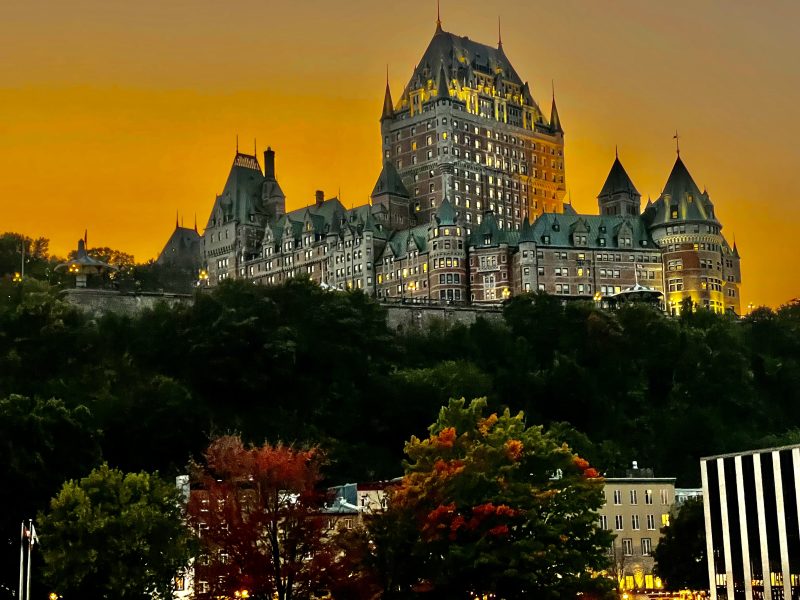 Le coucher de soleil au Château Frontenac