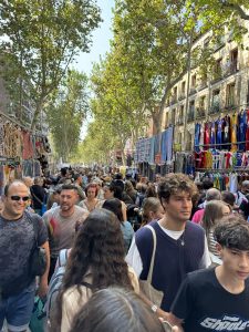 La multitud de personas en El Rastro.