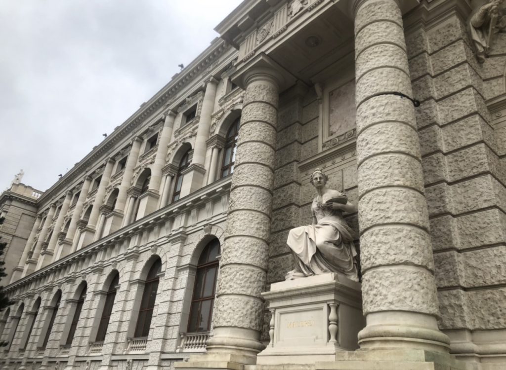 The outside architectural design of the Kunsthistorisches Museum