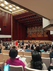 國家音樂廳裡面的裝飾。The interior of the national music hall