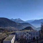 Vue sur la montagne depuis Leysin, une ville des Alpes suisses où j'ai récemment fait une randonnée.