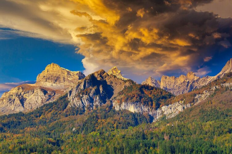 Language-Scholarship-France mountain range with clouds