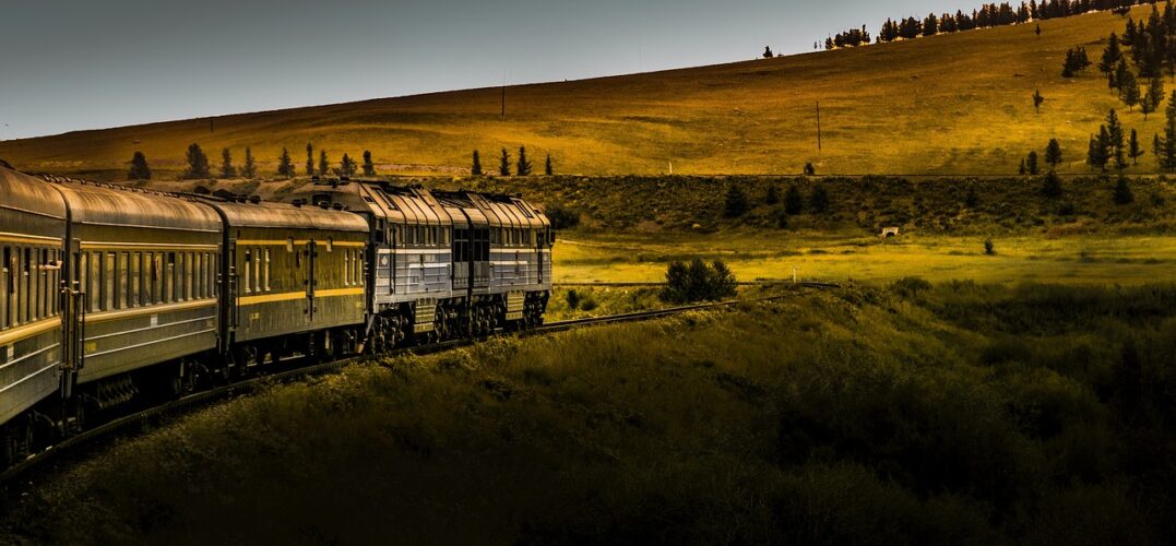 -mongolia-language-study-china a train in mongolian countryside