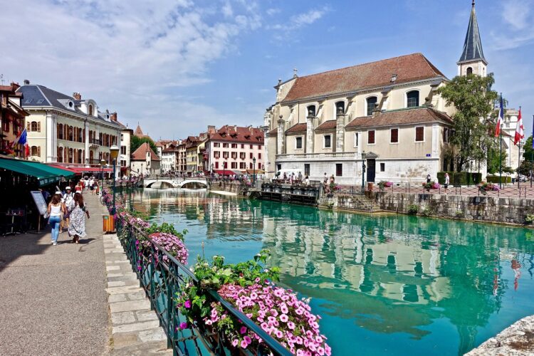Annecy streets in summer