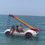 Us and our pedalo!